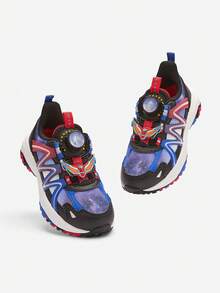 Balabala 奥特曼IP男童户外运动鞋，2025秋冬季防水 - 藍紅色調 - 查看 4