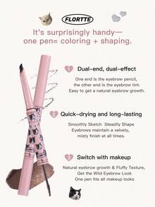 FLORTTE Fortte L Am Super Beauty Eyebrow Pencil & Brow Mascara - 03# Brown - View 4