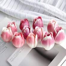 3pcs Tulip 3D Floral Silicone Candle Molds, Handmade Candle, Soap, Resin Clay, Plaster Casting Molds, Bouquet Style Home Decor, Suitable For Birthday, Valentine's Day, Mother's Day, Christmas, Wedding And Other Holidays