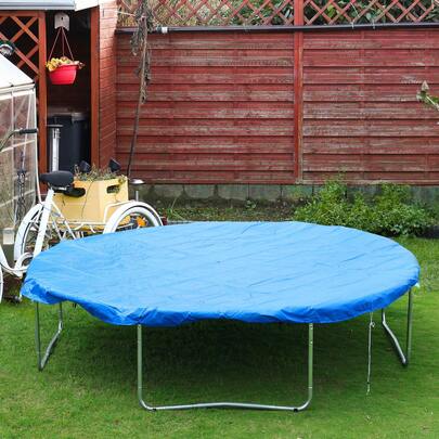 Aoodor Trampoline Rain Cover 8FT 10FT 12FT 14FT 15FT, Waterproof Trampoline Tarp For Sun Snow Wind Protection