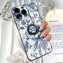 [Teléfono] Soporte de anillo de silicona, TPU antigolpes con agarre giratorio de 360°, cobertura total para phone 12, 13, 14, 15 y 16 (incluidos Pro/Pro/Plus). Colores: negro, blanco y azul. - Multicolor - Ver 4