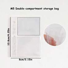 M5 可爱草莓奶油色 PVC 活页笔记本封面，透明便签本封面，适用于照片收纳、贴纸簿、日记本、相册、卡片收纳、DIY 手账本 - 彩色 - 查看 10