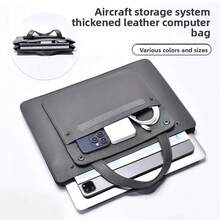 Laptop Bag Handbag Sleeve PU Leather Case Compatible With Macbook Microsfoft 13 14 15 16 Notebook Tablet Briefcase