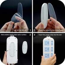 5er-Set Steckdosenleistenhalter - Selbstklebend & kabellos für übersichtliches Kabelmanagement