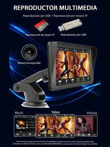 Autoestéreo 7 Pulgadas Pantalla Táctil Inalámbrico Carplay&Android Auto Bluetooth Mirrorlink  FM AUX USB - D5800 - Ver 9