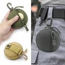 3件套多功能小型工具包，钥匙扣Molle战术挂包，零钱包，便携式户外运动骑行军事爱好者小圆包 - 彩色 - 查看 5
