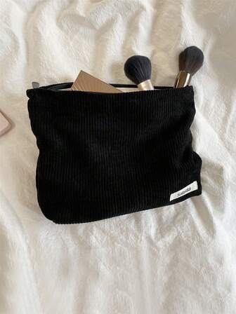 2025 New Minimalist Fashion Corduroy Cosmetic Bag, Large Capacity Makeup Pouch, Clutch For Lipstick, Coins, Phone Makeup Bag Make Up Bag Toiletry Bag Wash Bag Travel Essential Cruise Essentials Vacation Essentials For Men Women