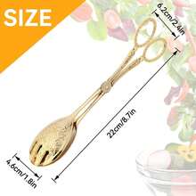 HERCHR Pinzas de Cocina Aleación Zinc, Pinzas Para Servir Buffet, Cocina Antideslizantes, Clamp Holder Comida Vintage Para La Restauración De Del Buffet - 1 - Ver 6