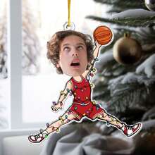 Personalized Customized Photos, Basketball Player - Personalized Acrylic Photo Ornament