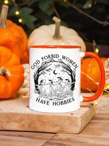 1pc 11oz God Forbid Women Have Hobbies Coffee Mug, Mug, Witch Mug, Mugs, Witchy Mug, Girl Power Mug, Spooky Mug,Christmas Coffee Cup, Reusable,Work Gag Coffee Mug,Thanksgiving, Christmas Decorations,Christmas Gift,Birthdays Gift,Holidays Gift,New Year Gift,Ideal For Hot & Cold Drinks, Room Decoration,Winter Drinkware, Thoughtful Present, Family Keepsake,Valentines Day Gifts,Wedding