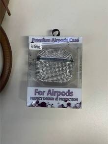 优雅银色水钻保护壳，兼容苹果Pro 1/2/3/4/5，时尚新设计 - 銀色 - 查看 8