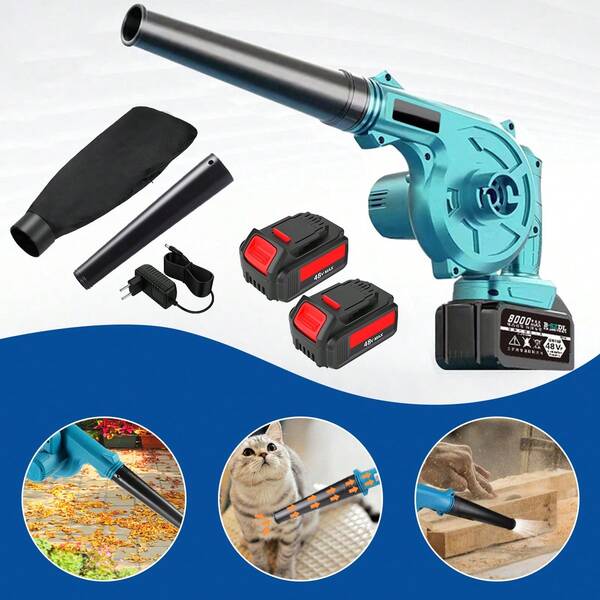 Soprador de Folhas Profissional de Grande Porte - Bivolt 21V com 2 Baterias | Ideal para Escolas, Shoppings, Jardins Grandes e Residências