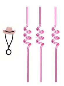 Silicone Creative Hat Straw Covers Cap - Compatible With Stanley Cup 30 40 Oz, With Pink Straw,Cute Funny Tumbler Straw Topper Accessories ,For Man & Woman Gift,Straw Tips Cover, Reusable Straw Toppers, Silicone Cartoon Cowboy Hat Straw Sleeve Caps, Decorative Straw Caps, For Party,Friends Gathering, Dustproof Straw Covers For Cup, Party Supplies, Cup Decor Accessary - 彩色 - 查看 18