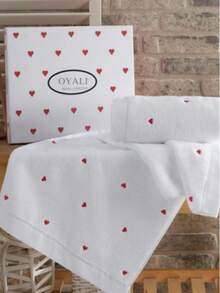 100% Cotton Hand & Face Towel – 50x90 Cm – Soft, Absorbent, Quick-Drying, Skin-Friendly – Made In Turkey - White - View 1