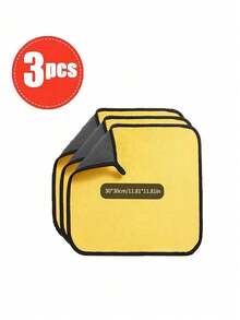 Cleaning Cloth,3pcs 30x30cm Yellow-Grey Car Wash Towels