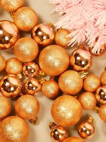 44PCS Christmas Ball,Flocking Christmas Tree Ball Ornaments, Christmas Decorations,6/24PCS, Christmas Tree Decorations, Family Holiday Party Decorations,Christmas Hanging Ornaments For Home,Xmas Decor,Holiday Wedding,Christmas Gift,Christmas,Christmas Decrations,Christmas Gifts,Gifts For Women - Multicolor - View 5