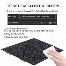 PEO PET Placa de construccin para Bambulabs a1 - Hexágono+patrón de nube - Ver 5