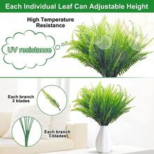 3/6 Stück künstliche Farnpflanzen - lebensechte Kunstgrünpflanzen mit UV-beständigen hängenden Blättern für Innen- und Außenbereich Heimdekoration, Garten-Displays, Bürodekoration, Wandhintergründe, Terrassen-Landschaftsgestaltung und Hochzeitsdekorationen