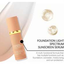 Suero Protector Solar SPF 50 + Base de Maquillaje 4-en-1 – Hidratante, Unifica Tono, Adaptación al Color, Cuidado Facial - Carne - Ver 3