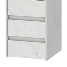 BALCONERA Bedside Table With 3 Drawers & Power Station, Nightstand End Table, Water-Resistant Storage Side Table, 35x40x59cm - - Antique White - View 7