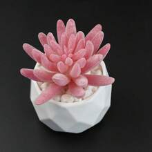 Plantes artificielles succulentes préférées des filles avec pot. Petites plantes en pot artificielles décoratives roses. Plantes artificielles pour salon, chambre, décoration de maison, parfum d'intérieur, petites plantes de simulation de bureau, décoration de bureau avec succulentes artificielles mignonnes. Cadeau de Thanksgiving, Noël, décoration de fête des fleurs et des parfums. Cadeau de fête. - Succulente rose - Voir 6