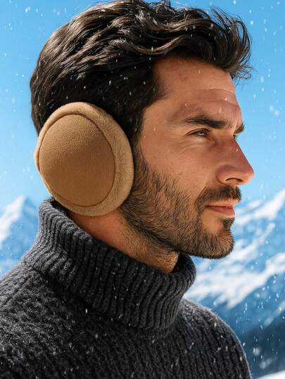 1pc Men's Winter Warm Ear Muffs, Outdoor Windproof & Frost-Proof, Fleece Lined, Suitable For Winter