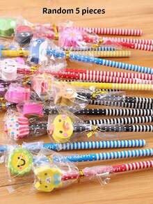 Cartoon Cute Pencil With Eraser, Creative Children's Pencil, Elementary Student Writing Pen, Student Creative Gift