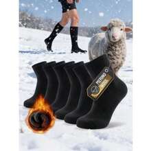 1 Paar warme Socken, Premium Merinowolle Socken, Winter Warme Socken, Herren & Damen Outdoor Wandersocken, Dicke warme Crew Socken für Arbeit, Wandern, Laufen, Skifahren und Outdoor-Aktivitäten