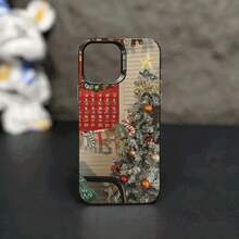 Funda protectora de TPU con patrón de moda navideña IMD, diseño impreso, cubierta básica resistente a impactos, compatible con iPhone 7/8/Xsmax11/12/12Pro/12Pro Max/13/13 Pro/13 Pro Max/14 Pro/14 Pro Max/15 Pro/15 Pro Max/16 PRO/16PLUS/16PRO MAX - Regalo perfecto para cualquier ocasión - Colores mixtos - Ver 7