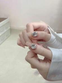 15pcs Stacked Rhinestone Beads, Super Shiny Finished Stacked Rhinestones, Nail Art Rhinestone Accessories, Decorative Components, Glitter Nail Art, Mini Stacked Rhinestones. Suitable For Nail Art Design, DIY Jewelry Design, And Pre-Made Nail Art Styles. - Multicolor - View 5