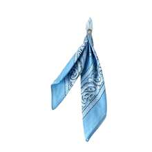 Cadena de cintura de moda, accesorio de pantalones, pañuelo de seda rojo con estampado de flores de anacardo - QM58031-Rojo - Ver 2