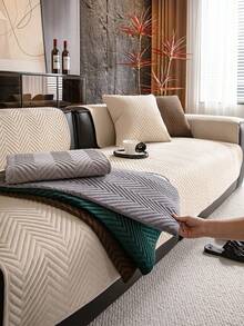 1件防水沙发套，加厚保暖，适合秋冬季节，柔软亲肤，可机洗，宠物友好，防污耐用，四季皆宜，节日装饰家具保护套，适用于1/2/3/4座沙发扶手靠背。 - 卡其色 - 查看 3