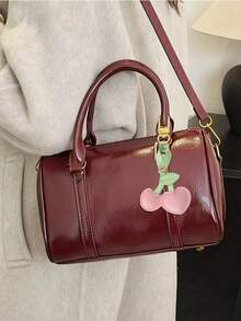 Porte-clés style campagnard en cerise - Un charm de sac créatif pour femme, un charm de sac mignon en forme de cerise convenant aux sacs à dos et aux sacs à main, un pendentif décoratif multifonctionnel, idéal pour décorer les sacs à dos, les sacs à main, les portefeuilles et les porte-clés, parfait pour le port quotidien, la vie scolaire, les sorties shopping et les rassemblements décontractés, un cadeau idéal pour la famille et les amis, et un cadeau de Noël. - Multicolore - Voir 4