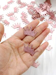 100 件闪光皇冠形五彩纸屑，圣诞节