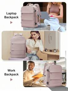 男女通用大号旅行背包，商务笔记本电脑背包，符合登机尺寸 40x20x25 厘米，符合航空公司标准，防水，多功能独立鞋仓，干湿分离，适合学生、通勤和笔记本电脑使用。