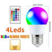 25W LED Smart Bulb RGB With Remote Control E27/E26 Colorful Indoor 220V/110V Multi-Color Changing Dimmable Recessed Ceiling 5W Bedroom Holiday Night Decoration 15W 4 Flashing Modes Party Bar Spotlight 20W Living Room Gaming Backlight Atmosphere Light 10W - RGB Bulb-with 24key Remote(E27/E26) - View 21