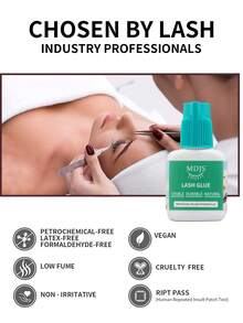 1pc Eyelash Extension Glue - Super Strong Adhesive, Long-Lasting Hold, Professional Eyelash Glue, 0.5s Quick Drying, Waterproof, Non-White | Lasts Up To 4 Weeks | Black Adhesive, Suitable For Professional Semi-Permanent Eyelash Extensions (10ml Black) - Black - View 8