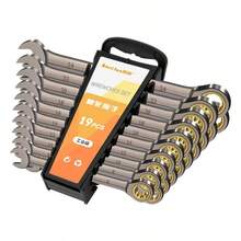 12pcs Metric Ratchet Wrench Set, 8-19mm Ratchet Combination Wrench With Organizer, 72 Teeth Chrome Vanadium Steel - Random - View 2