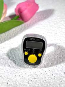 LED 指尖计数器，带夜光指示灯，100 次计数提醒，3 个按键分别用于计数、重置、背光显示，时尚双色设计，便携式设计，适用于祈祷、编织、健身计数等多种场景。 - 彩色 - 查看 7