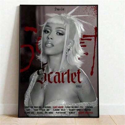 1 Pieza Póster de arte de pared con tema de música pop, decoración de habitación de hip-hop y rap, póster de Amara, arte de portada de álbum, regalos estéticos para fans, entusiastas de la música, decoración de pared, estilo minimalista moderno, decoración de sala de estar y habitación, decoración de baño, regalo ideal, sin marco