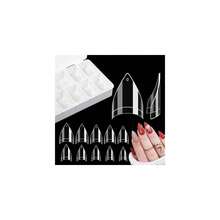 500PCS Short Stiletto Nail Tips For Acrylic Nails Professional, Extra Short Clear False Nails French Tips Artificial Nail Extension For Manicure Nail Salon Supplies DIY Home,10 Sizes{Inchcolorinch:InchClearinch} - Clear - 查看 1