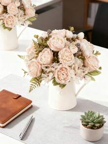 1/80 piezas Flores artificiales - Peonía de seda, Hortensia, Plantas falsas, Decoración para el hogar, comedor, sala de estar, jardín exterior, regalos para el Día de la Madre, regalos de cumpleaños, regalos de temporada de graduación, temporada de bodas, el arte de insertar flores, accesorios de fotografía, pared de flores, corona de flores, ramo de novia, decoración de boda, materiales DIY para corona de flores, materiales de decoración para fiesta de cumpleaños, accesorios de decoración del hogar, Día de San Valentín.