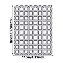 1pc Metallic Silver-Gray Fanned Grid Cutting Die, Art Paper Carving Template, Metal Cutting Die For Paper Card Making, Scrapbooking DIY Card Album Craft Decor - Silver Gray - View 10