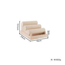 1 Stylish Solid Wood Diagonal Display Stand - Fabric Bracket For Collarbone Chain Jewelry - Window Jewelry Array Display Prop For Decoration