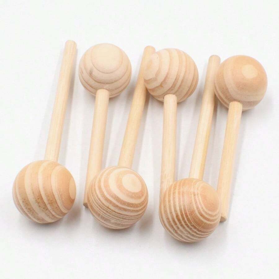 5pcs Pine Wood Round Beads, Pine Wood Loose Beads, Pine Wood Ball Beads, Pine Wood Steam Rods And Essential Oil Diffuser