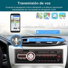 Reproductor Bluetooth para coche, Reproductor MP3 para coche, Pantalla LED, Regalo de Navidad - Negro - Ver 4