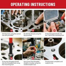 Huini 131pc Thread Repair Kit HSS Drill Helicoil Metric Set - M5 M6 M8 M10 M12 - M5 M6 M8 M10 M12 - View 10
