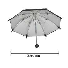 1个相机遮阳伞，热靴接口，防雨防尘，小巧便携，兼容单反和微单相机 - 黑色 - 查看 2