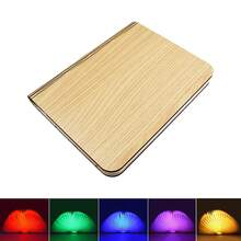 1PC LED 5 Colors Paper Creative Book Night Light USB Rechargeable Magnetic Folding Decorative Desk Lamp For Home Office Library Party Festival Gifts ﻿ - 書本燈杏色 - 查看 13