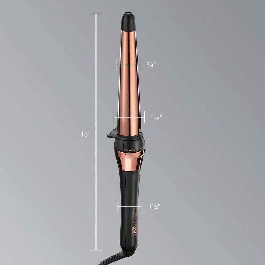 INFINITIPRO BY CONAIR - Varita rizadora de titanio de oro rosa, 3,81 cm a 7,62 cm - 1 pulg. - Ver 1